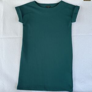 Metaphor Women's Sz 6 Sheath Dress - Teal Round Neck Knee Length